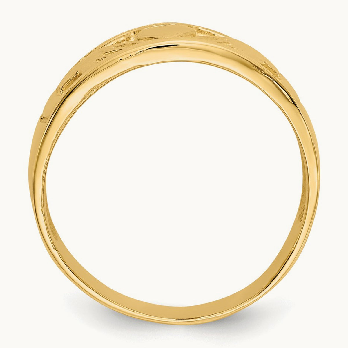 Women's Claddagh Band — 14K Yellow Gold