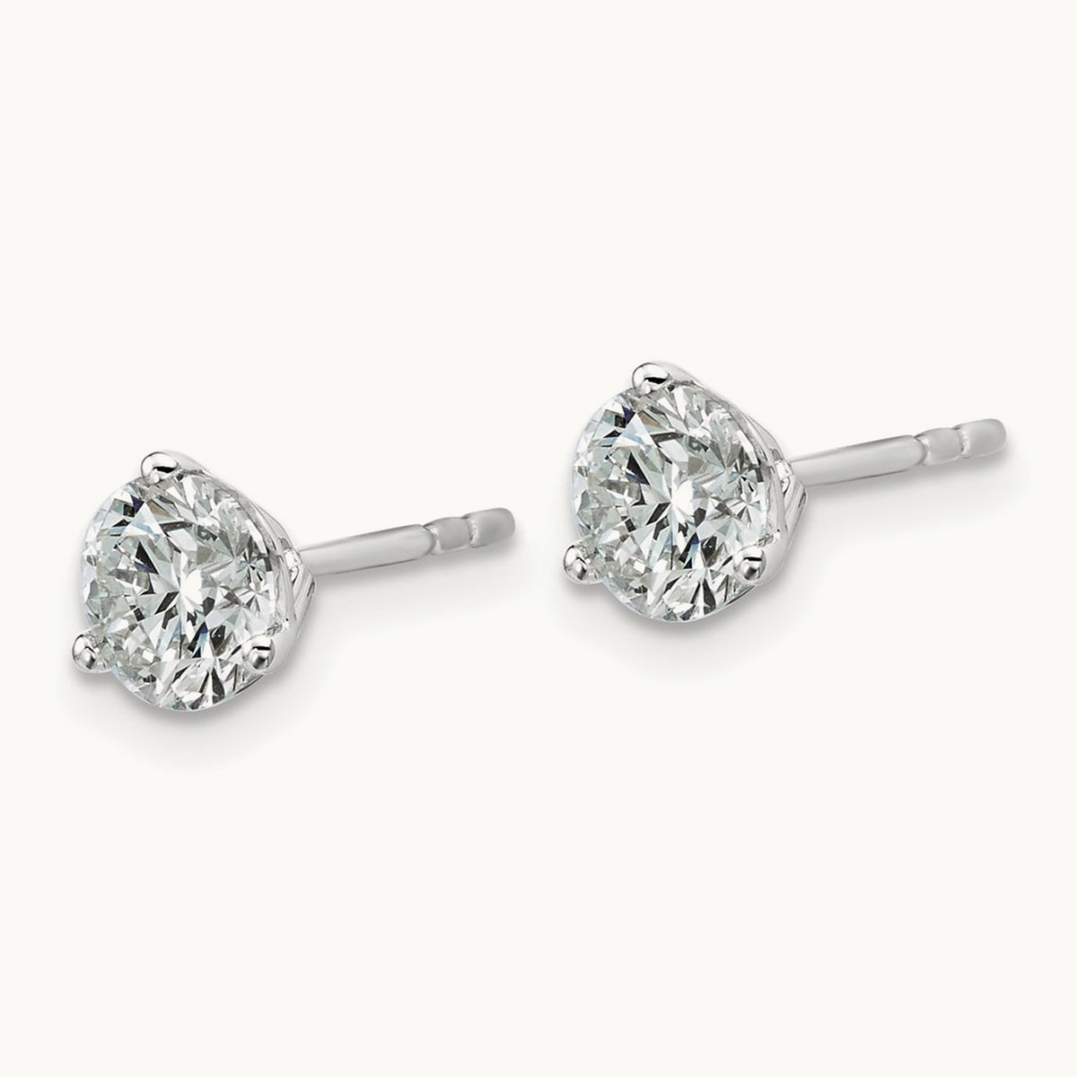 Round Stud Earrings, 0.10-6.00 ct tw Lab-Grown Diamond — 1 1/2 ct, Platinum