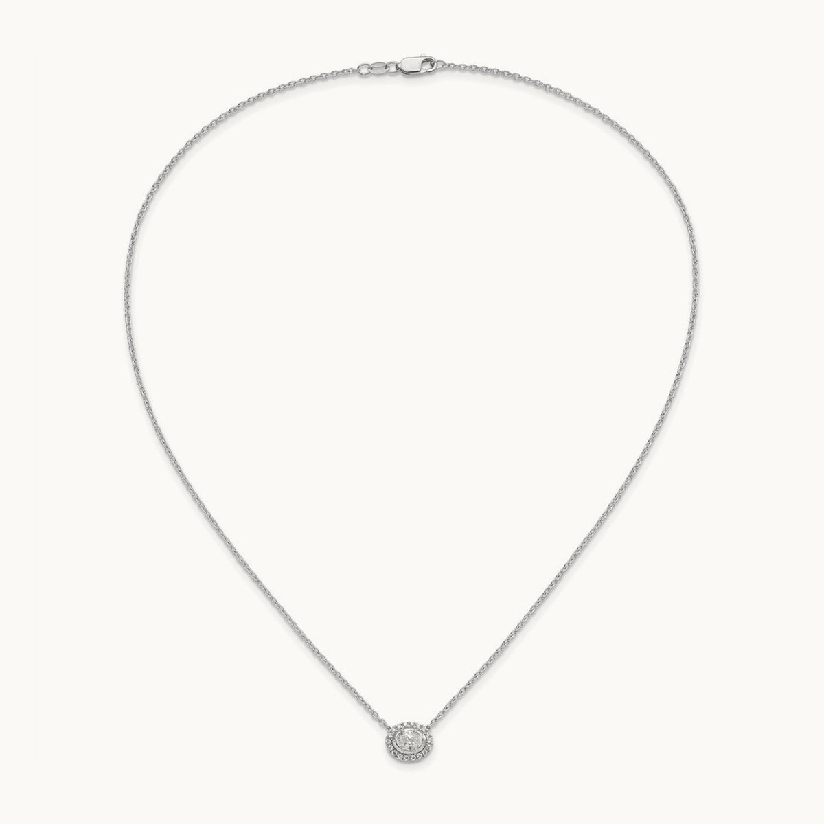 Oval Necklace, 0.50 ct tw Lab-Grown Diamond