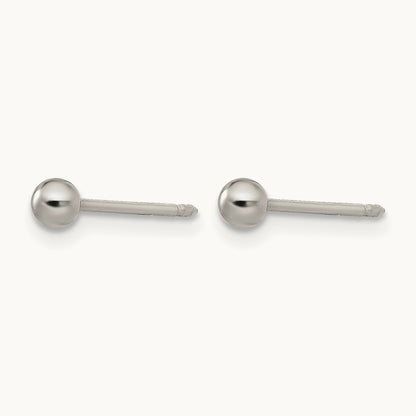 Inverness Titanium Ball Post Earrings, 3mm