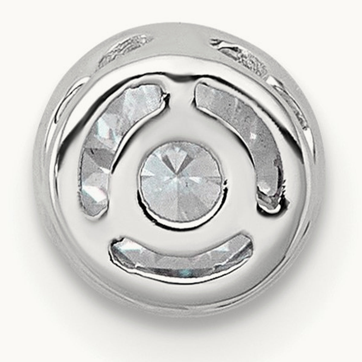 Round Bezel Set Chain Slide Pendant, 0.25-3.00 ct tw Lab-Grown Diamond — 3/8 ct, VS (Best), 14K White Gold