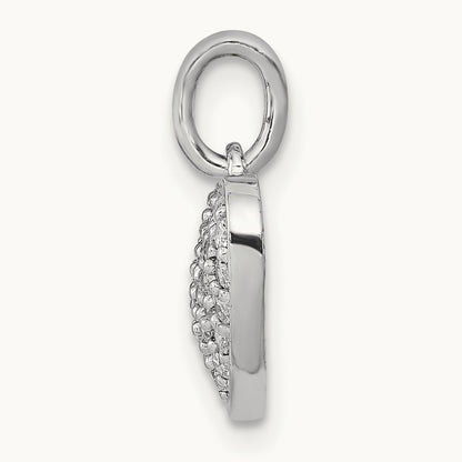 1/4ct. Diamond Heart Pendant, 14K White Gold