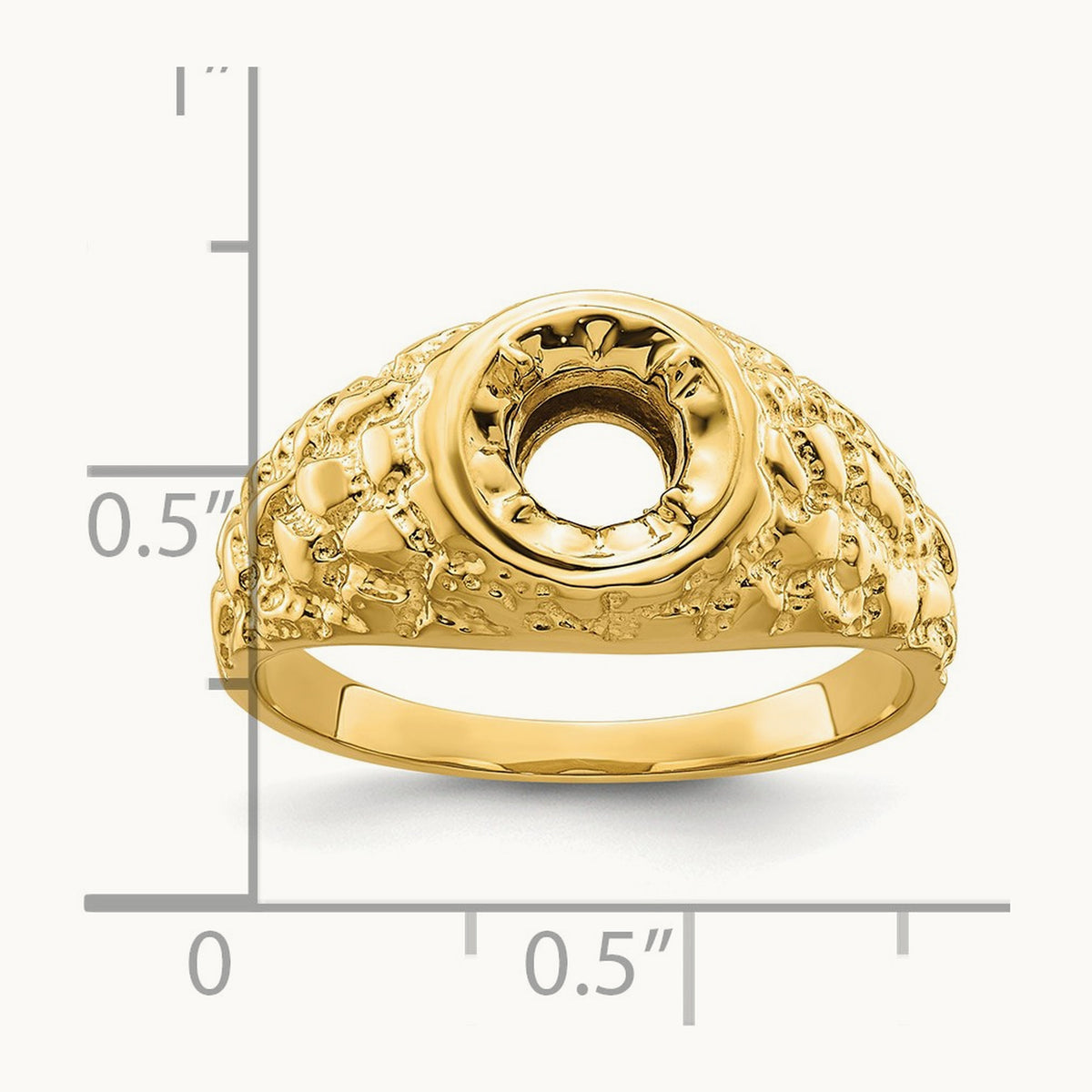 7/8 ct Center Men's Ring Mounting, 14K