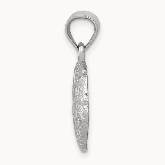 Sanddollar Charm, 14K White Gold