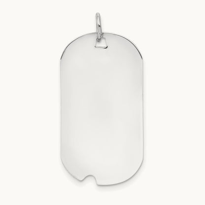 Plain .018 Gauge Engravable Dog Tag with Notch Disc — 34mm
