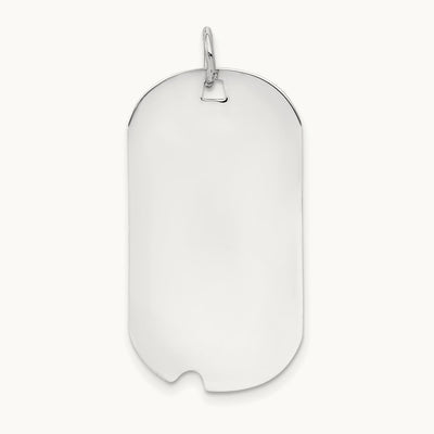 Plain .013 Gauge Engravable Dog Tag with Notch Disc — 34mm