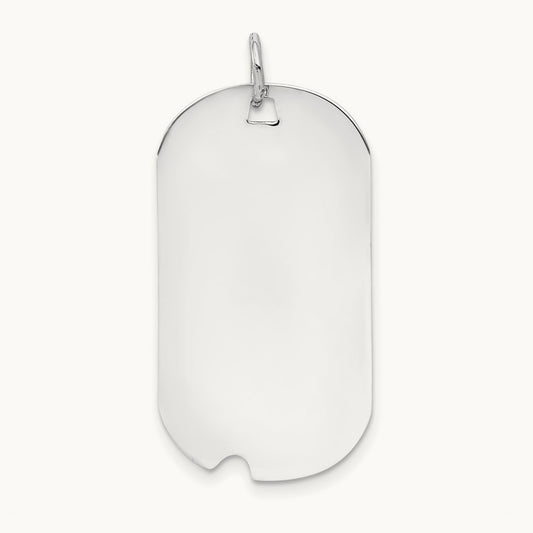 Plain .013 Gauge Engravable Dog Tag with Notch Disc — 34mm