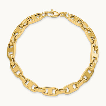 Fancy 8.5in Link Bracelet, 14K
