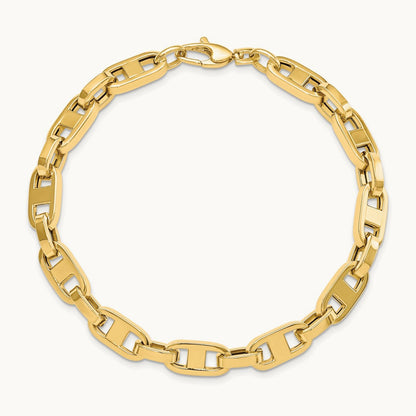 Fancy 8.5in Link Bracelet, 14K