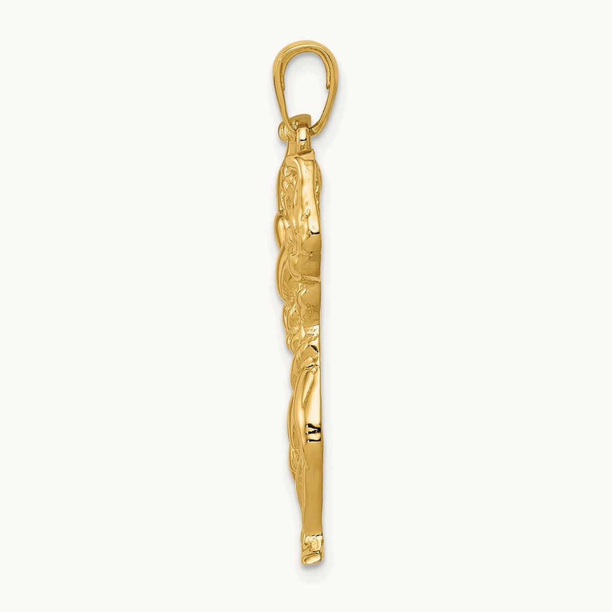Solid Polished Weightlifter Pendant — photo set