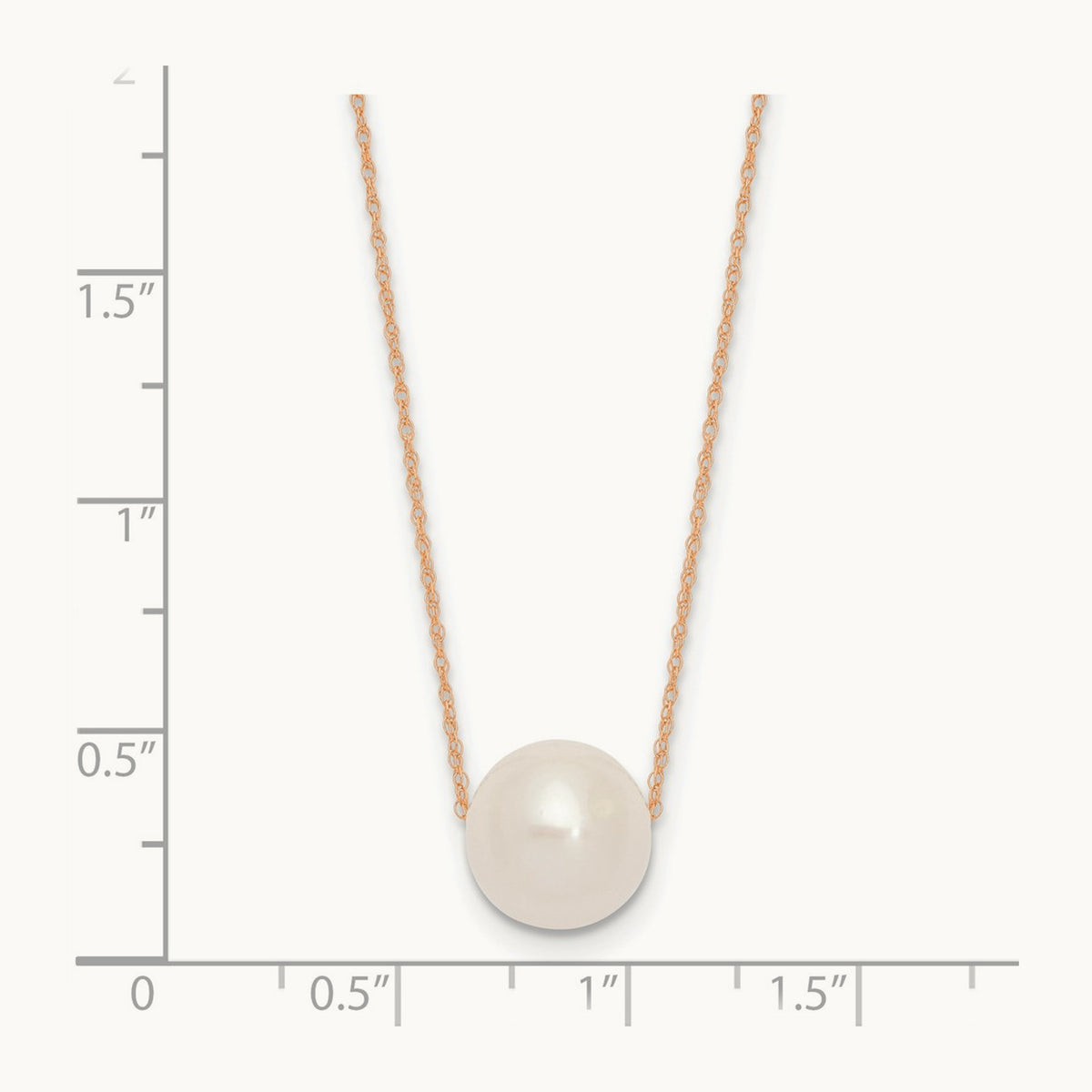 10- Semi-Round Freshwater Cultured Pearl Rope Necklace — 14K Rose Gold