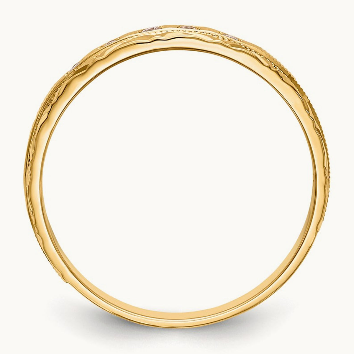 AA Quality Trio Ladies Complete Wedding Band, 14K