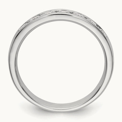 7- Stone Closed Channel Band Mounting, 2.6mm, 14K White Gold