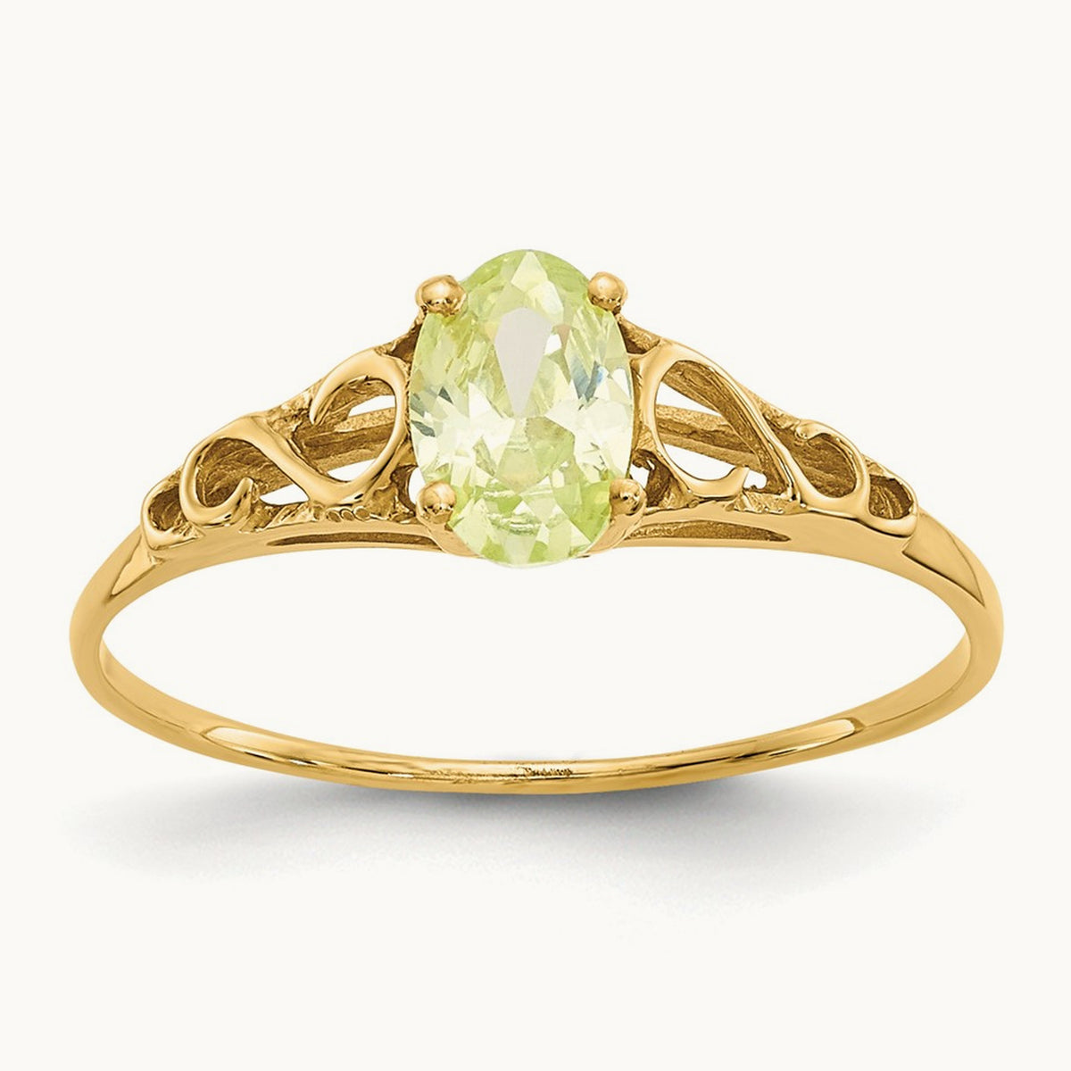 Madi K Synthetic Peridot Ring, 14K