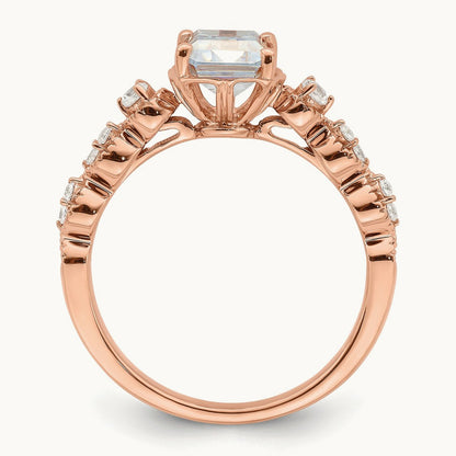 Emerald Semi-Mount Engagement Ring, 1.50 ct tw
