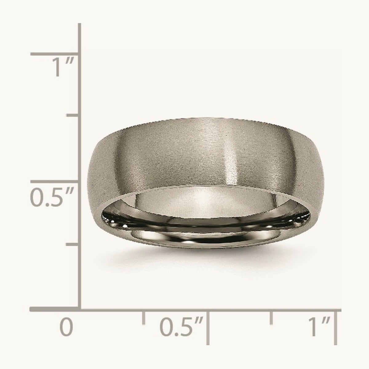 Brushed Half Round Band — 7mm, 14