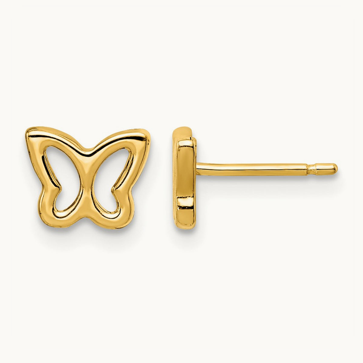 Madi K Cut-out Butterfly Post Earrings, 14K