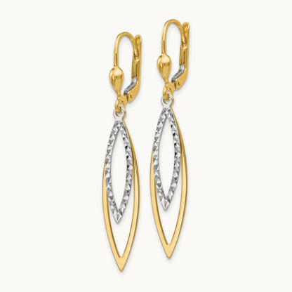 Diamond-cut Leverback Earrings — photo set