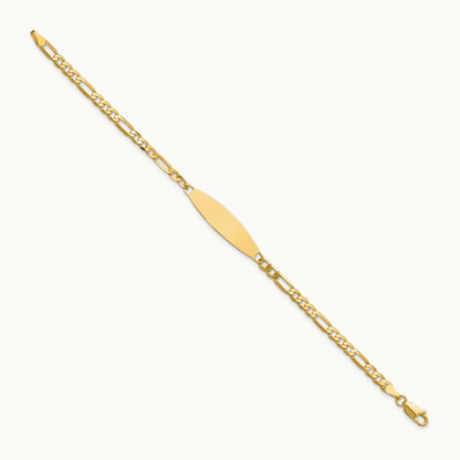 Figaro ID Bracelet, 3.0mm, 14K
