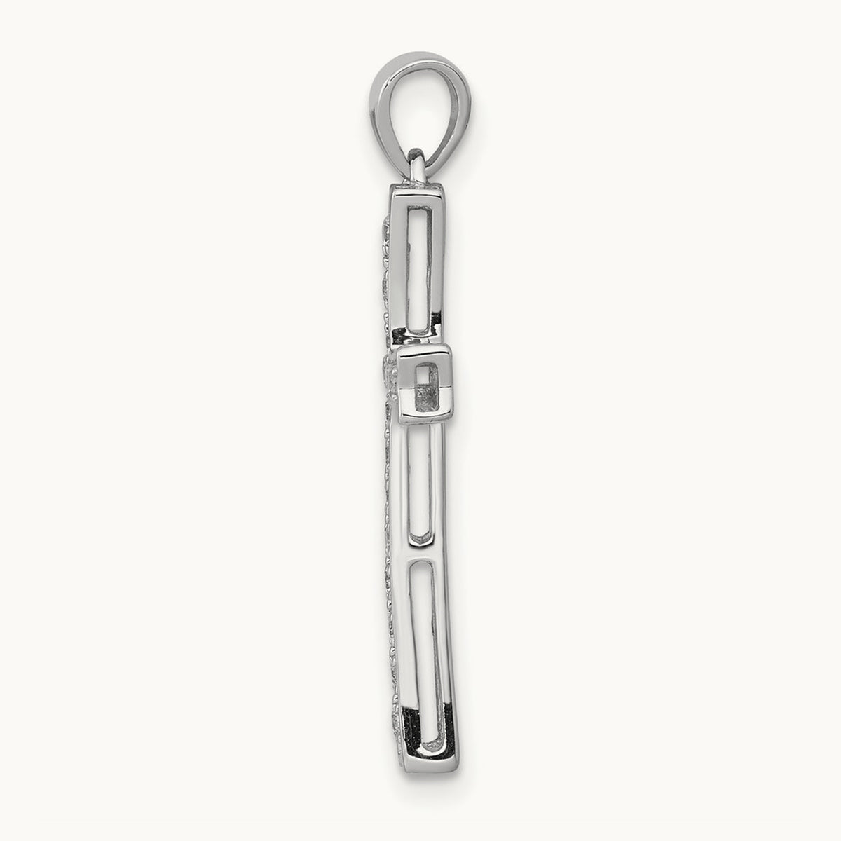 1/5ct. Diamond Cross Pendant — 14K White Gold