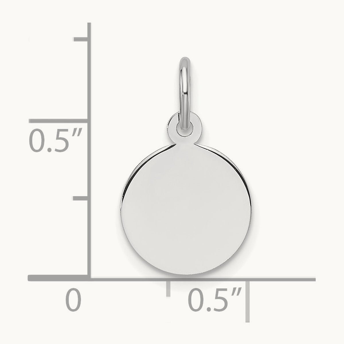 Plain .009 Gauge Round Engravable Disc Charm — 16.2mm
