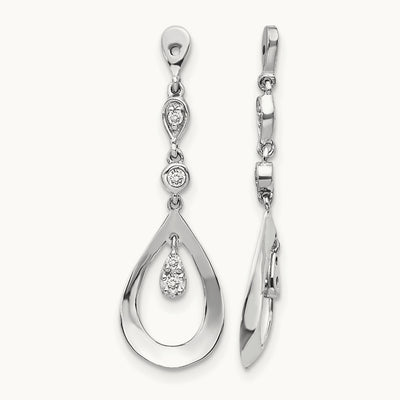 Teardrop Earring Jackets, 0.10 ct tw Lab-Grown Diamond