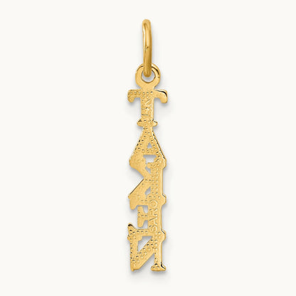 Polished TAKEN Charm, 14K