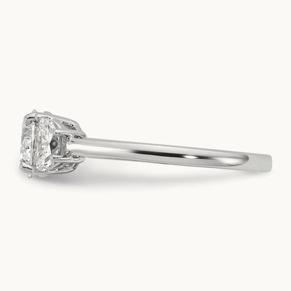Round 3 Stone Engagement Ring, 1.25-4.00 ct tw Lab-Grown Diamond — 1 3/8 ct, 14K White Gold