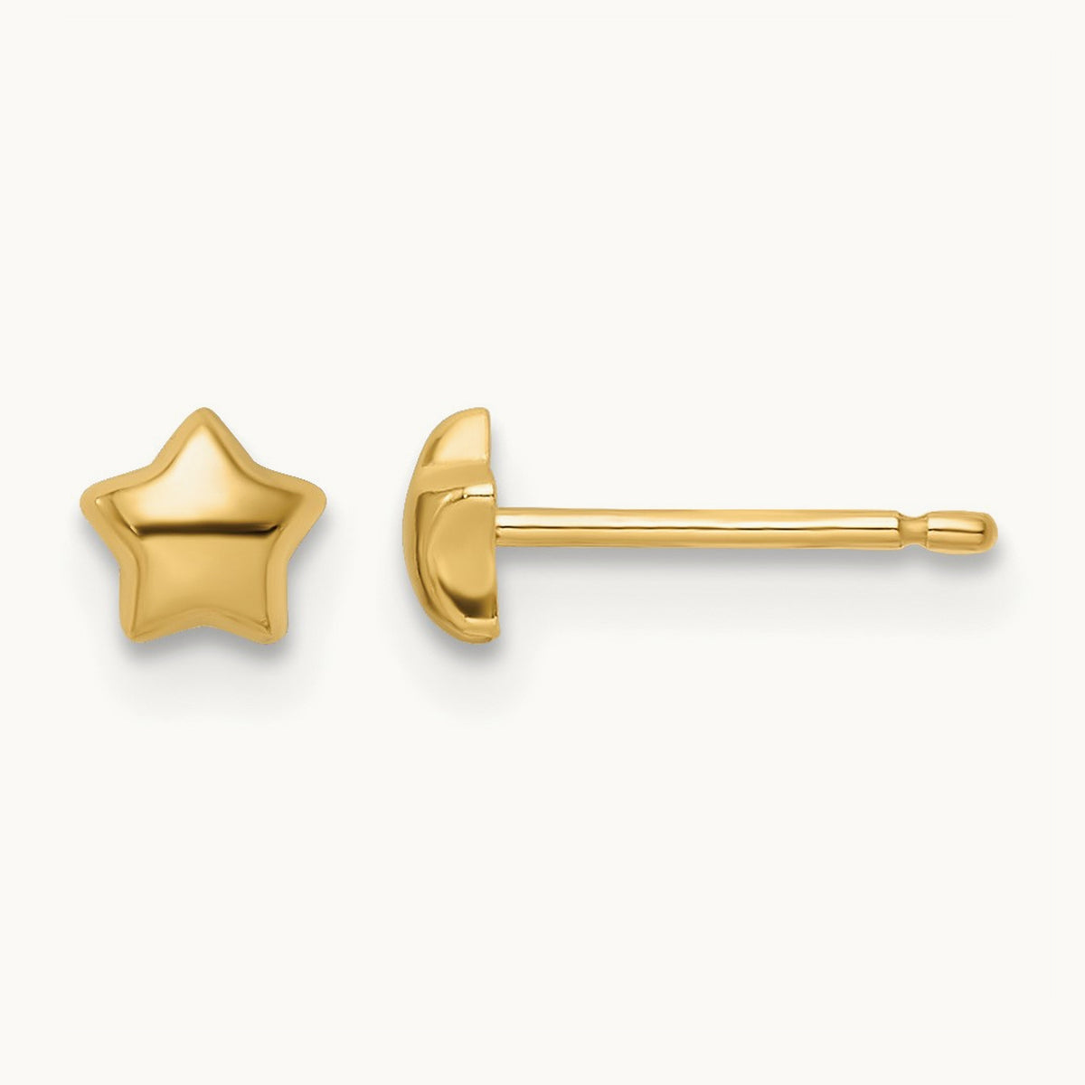 Madi K Polished Star Post Earrings, 14K
