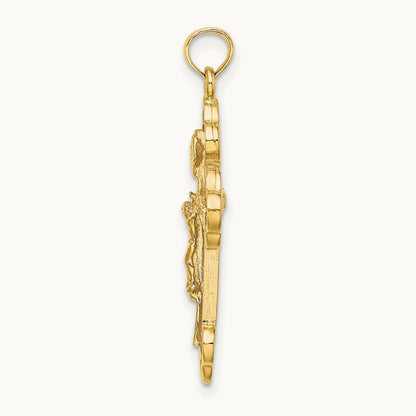 Crucifix W/ Budded Tips Charm — 32.9mm