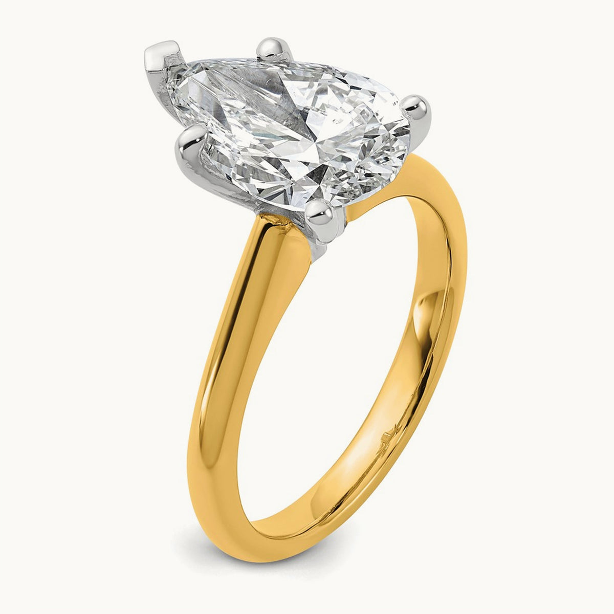 Pear 8X Ring, 3.00 ct tw Lab-Grown Diamond — 14K Two-Tone