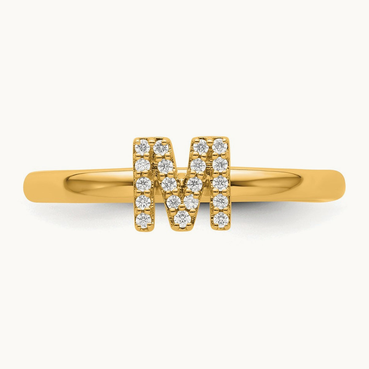 Stackable Diamond Ring — 14K Yellow Gold, M