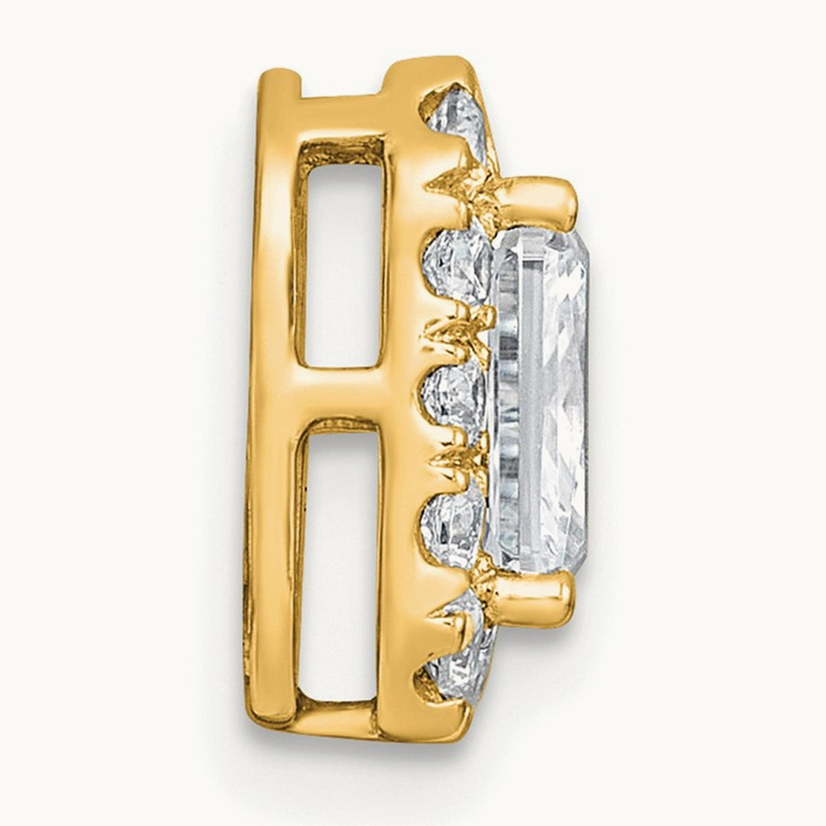 Radiant Halo Chain Slide, 0.25-5.50 ct tw Lab-Grown Diamond — 1 1/3 ct, 14K Yellow Gold