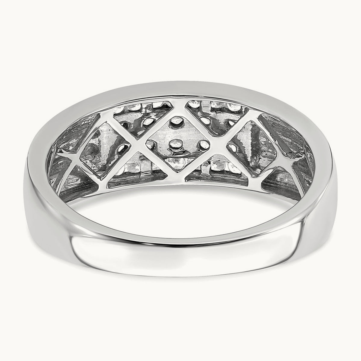Men's Ring, 0.50 ct tw Lab-Grown Diamond — 10K White Gold