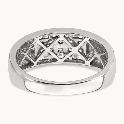 Men's Ring, 0.50 ct tw Lab-Grown Diamond — 10K White Gold