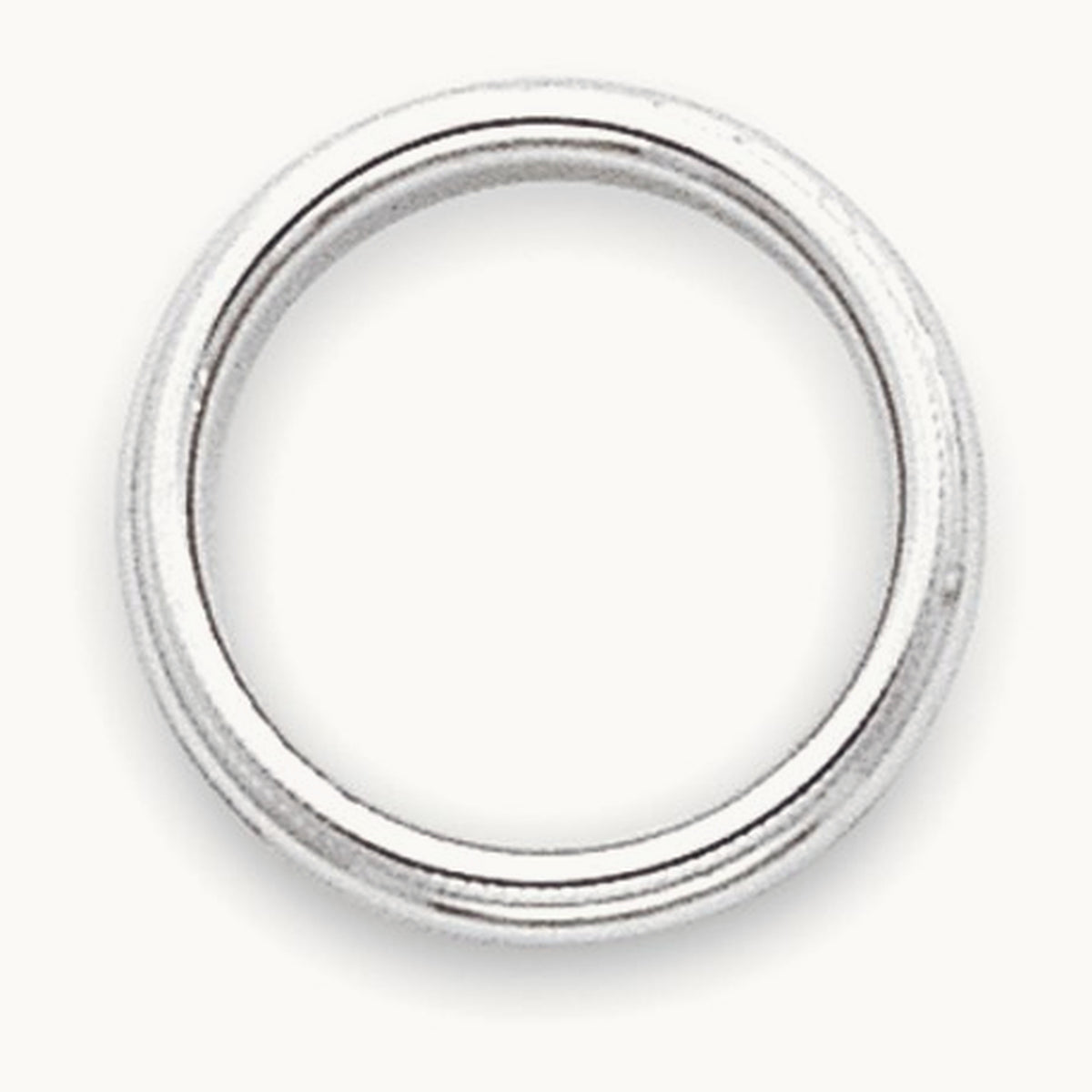 Milgrain Half Round Band, 3mm, 10K White Gold
