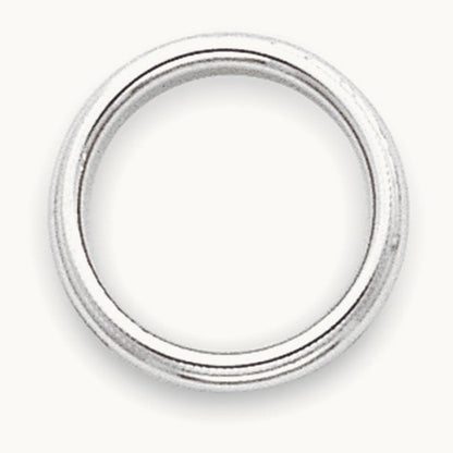 Milgrain Half Round Band, 3mm, 10K White Gold