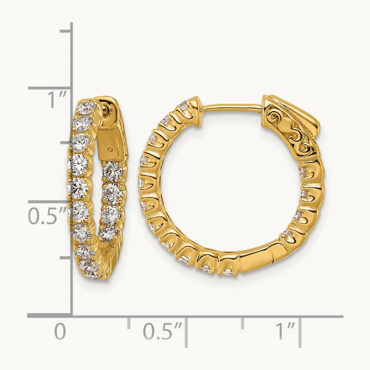 TO in & Out Hoops, 1.50 ct tw Lab-Grown Diamond