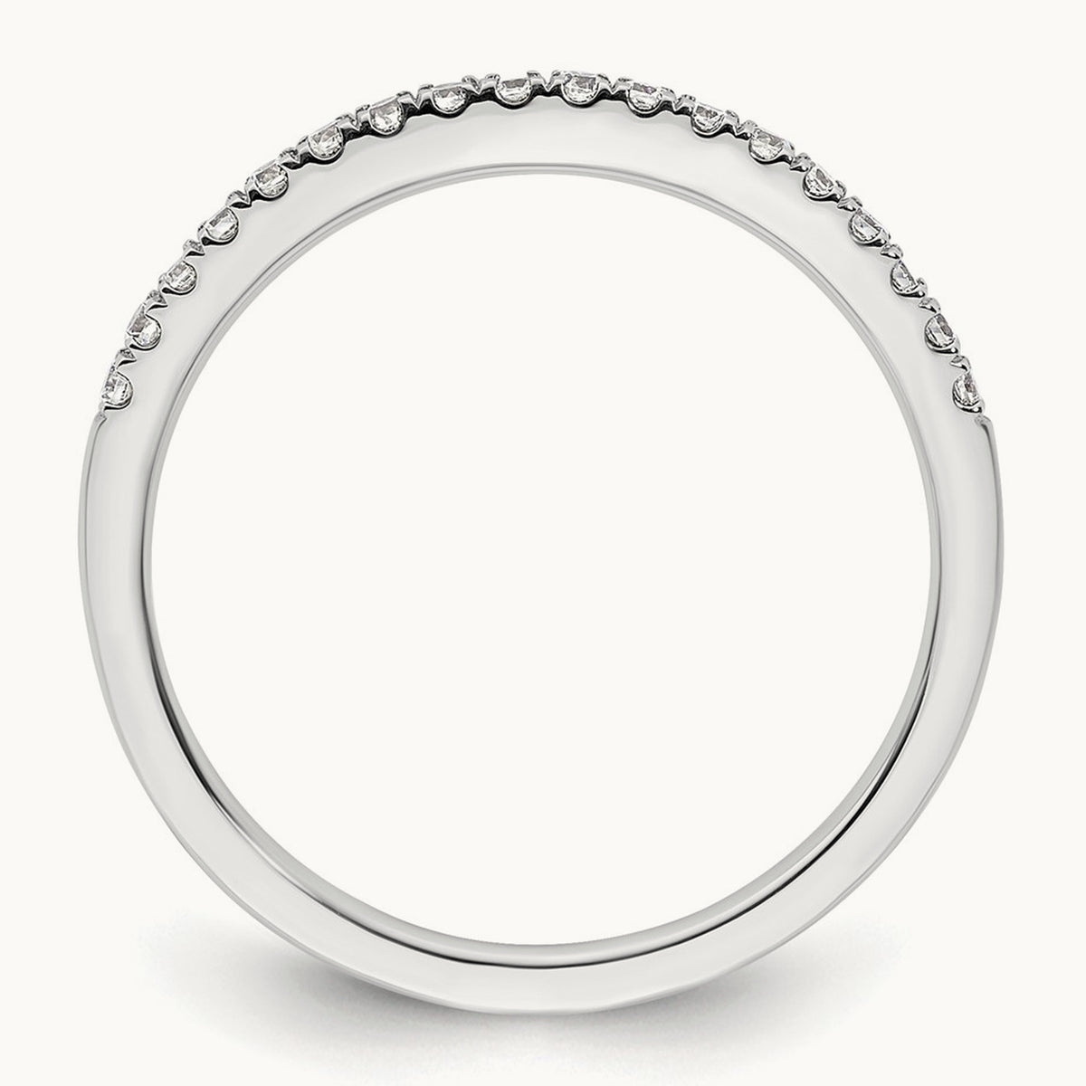 Diamond Wedding Band — 14K White Gold, 7