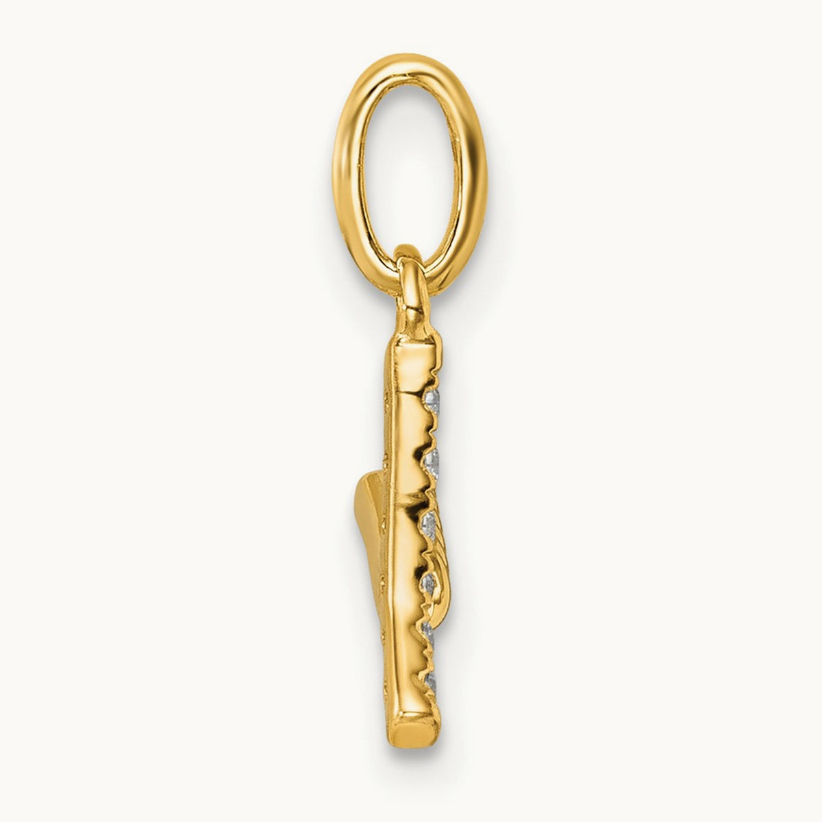 Twisted Diamond Charm — 14K Yellow Gold, Y
