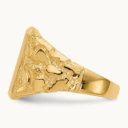 Open Back Mens Signet Ring — photo set