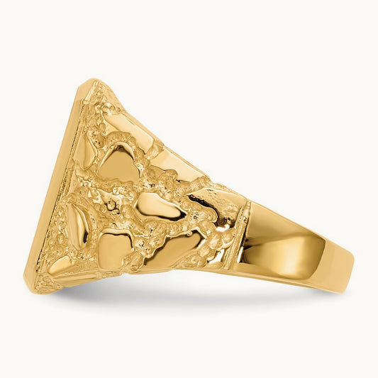Open Back Mens Signet Ring — photo set