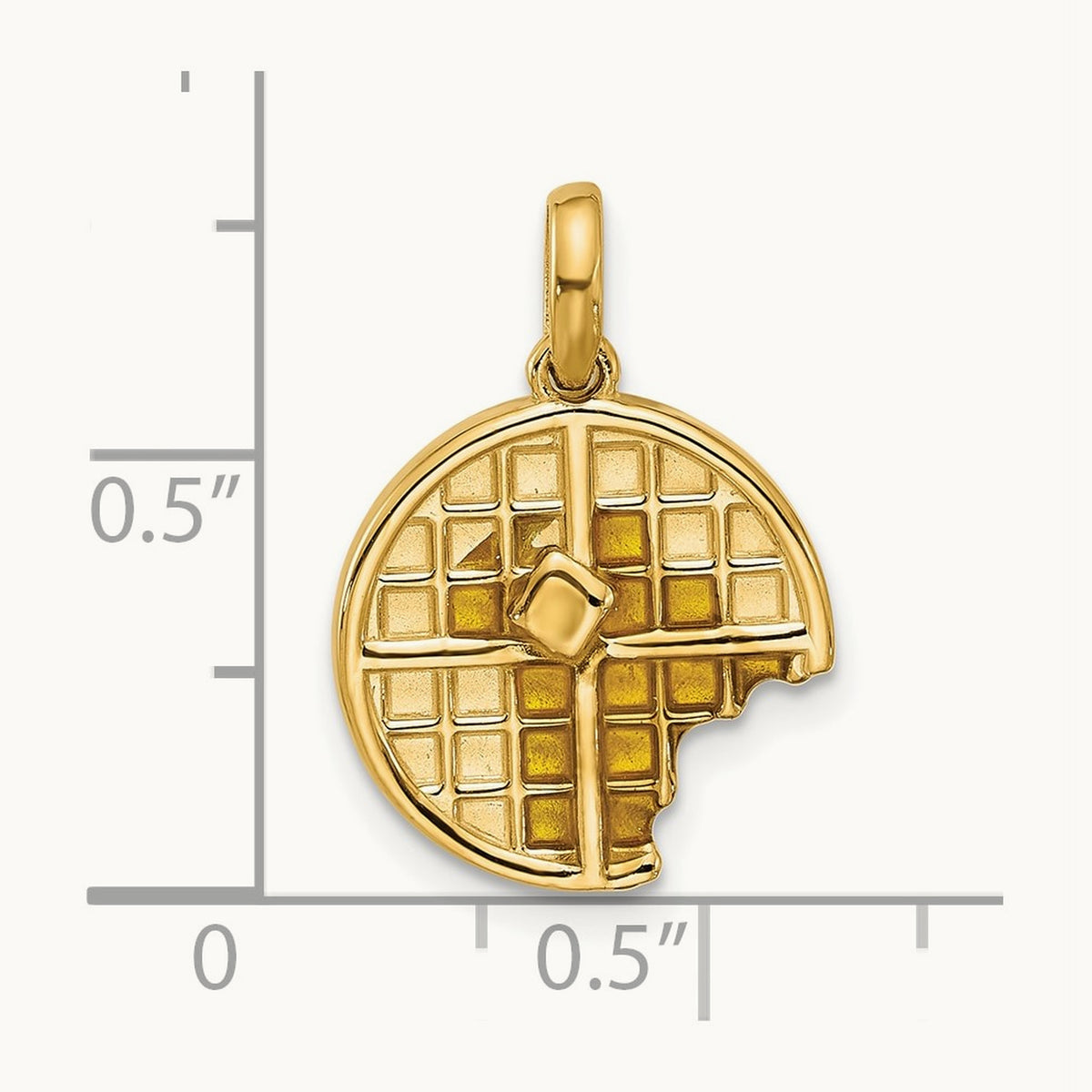 Fancy Epoxy Waffle With Bite, 14K Yellow Gold