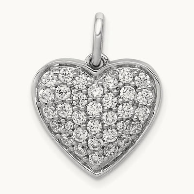 Cluster Heart Pendant, 1.00 ct tw Lab-Grown Diamond