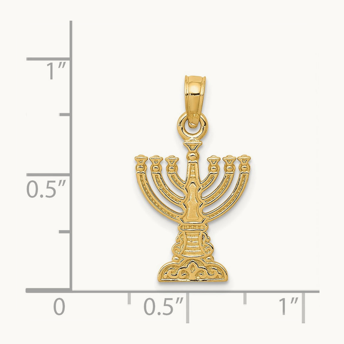Menorah Pendant, 14K