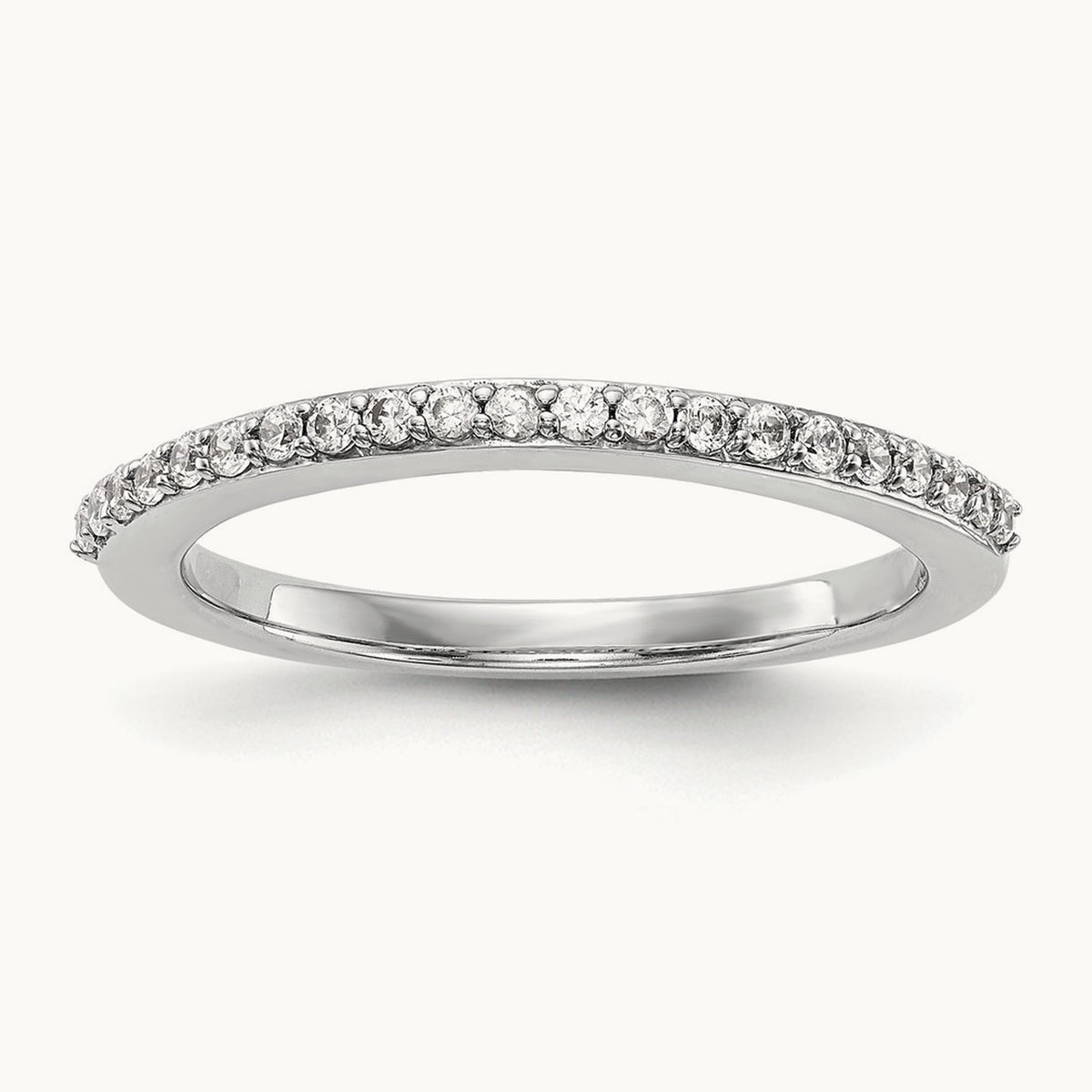 Diamond Wedding Band, 14K White Gold