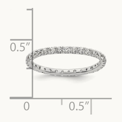 Polished U Shared Prong 1/2ct Diamond Eternity Band