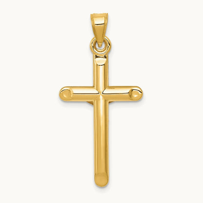 Hollow Crucifix Pendant, 14K Two-tone