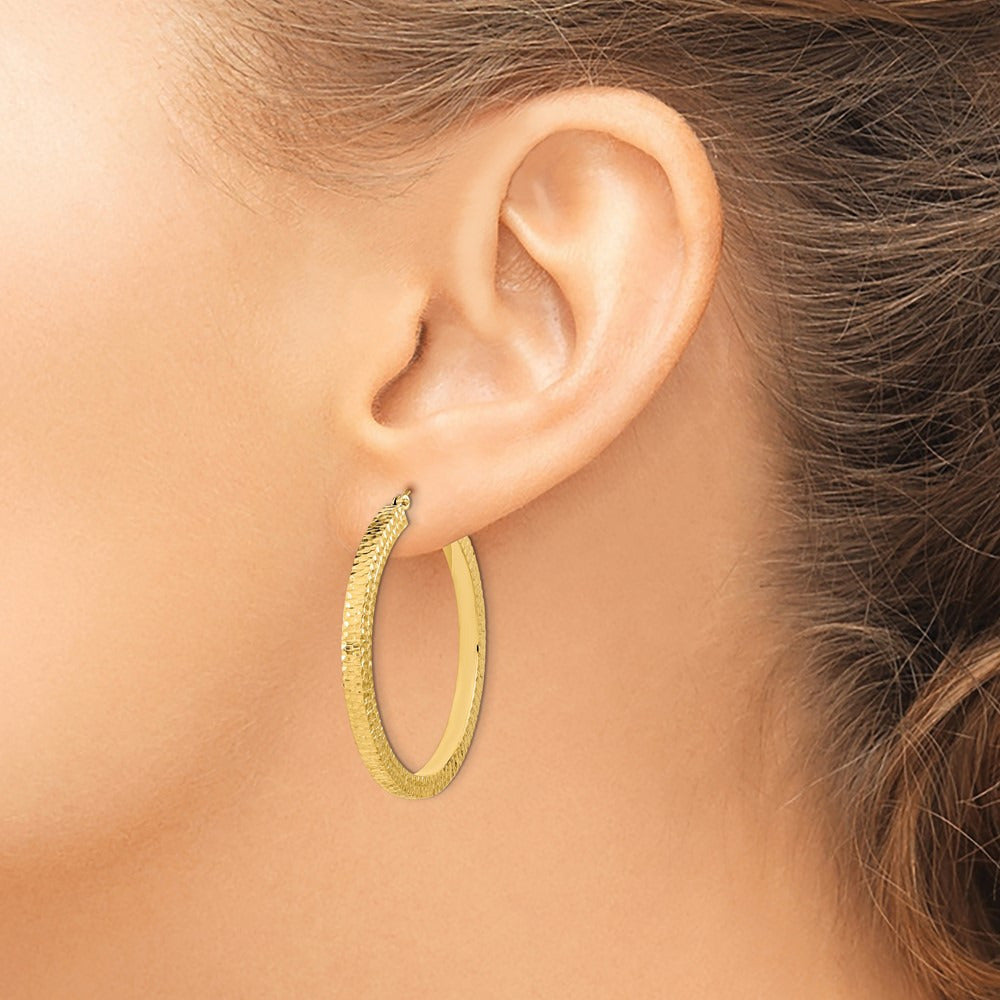 Polished & Hammered Hoop Earrings — photo set