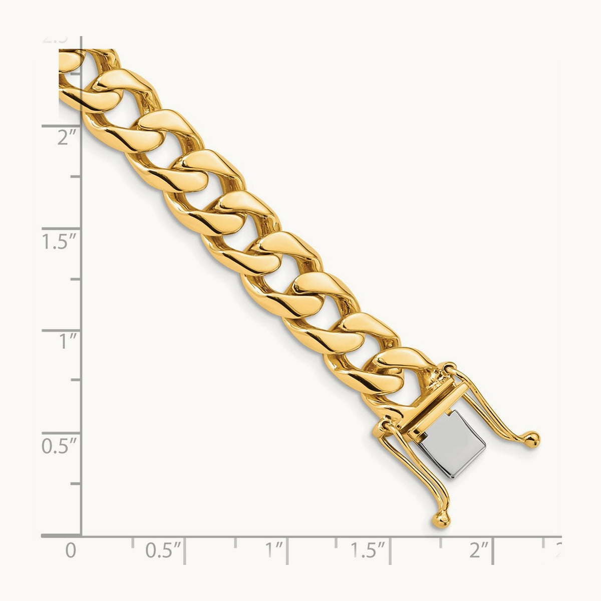 Hand-polished Flat Beveled Curb Chain — 9.7mm